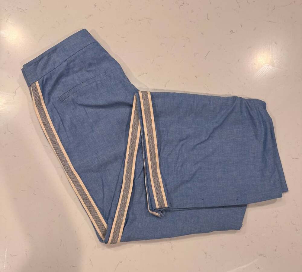 La Ligne Trousers Size 6 Blue Cotton
